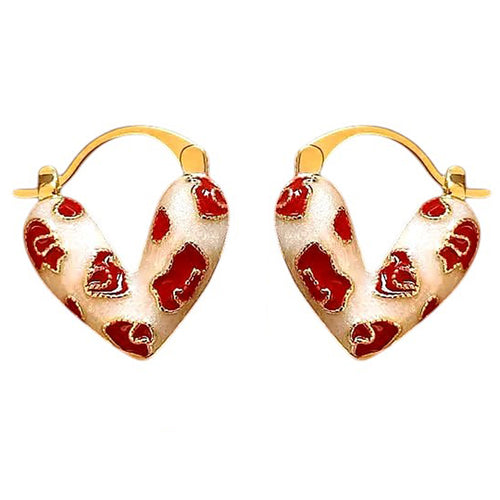 Boogzel Apparel Flirty Baby Vintage Heart Earrings
