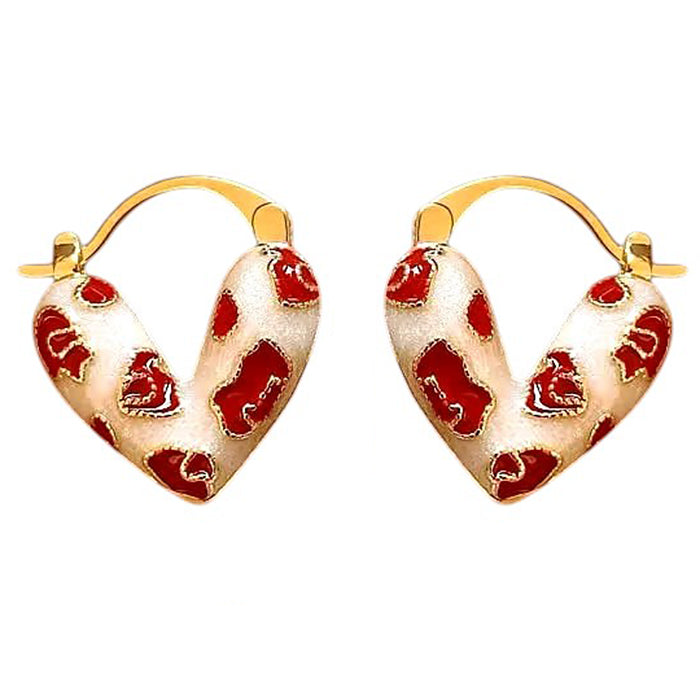 Boogzel Apparel Flirty Baby Vintage Heart Earrings