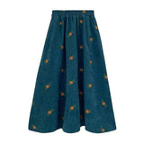 Boogzel Apparel Floral Embroidery Corduroy Skirt, view 2