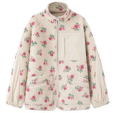 Boogzel Apparel Floral Faux Sherpa Fleece Jacket, view 2