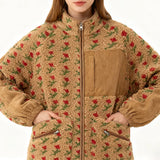 Boogzel Apparel Floral Faux Sherpa Fleece Jacket, view 5