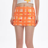 Boogzel Apparel Floral Gingham Mini Skirt, view 2