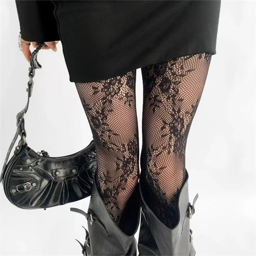 Boogzel Apparel Floral Lace Patterned Tights