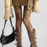 Boogzel Apparel Floral Lace Patterned Tights, view 3