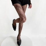 Boogzel Apparel Floral Lace Patterned Tights, view 4