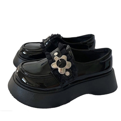 Boogzel Apparel Flower Buckle Chunky Platforms