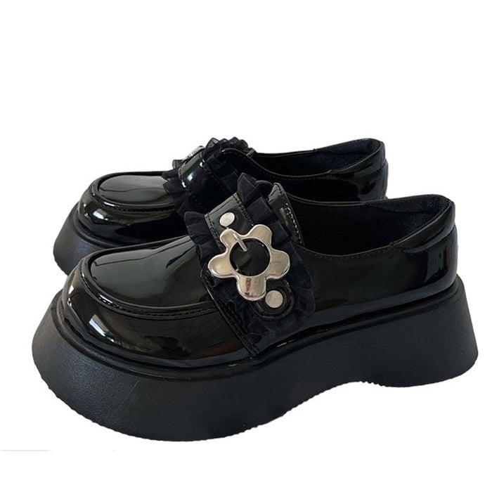 Boogzel Apparel Flower Buckle Chunky Platforms