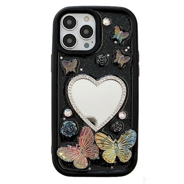 Boogzel Apparel Flower Butterfly Mirror iPhone Case