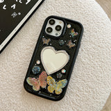 Boogzel Apparel Flower Butterfly Mirror iPhone Case, view 2