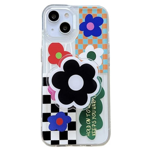 Boogzel Apparel Flower Checkered iPhone Case