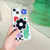 Boogzel Apparel Flower Checkered iPhone Case, view 2