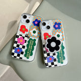 Boogzel Apparel Flower Checkered iPhone Case, view 3