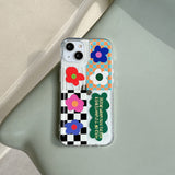 Boogzel Apparel Flower Checkered iPhone Case, view 4