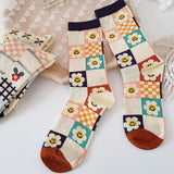Boogzel Apparel Flower Checkered Socks, view 4