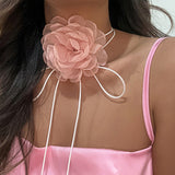 Boogzel Apparel Flower Choker Necklace, view 4