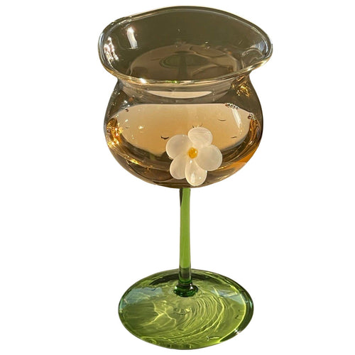 Boogzel Apparel Flower-Designed Asymmetric Aesthetic Glass