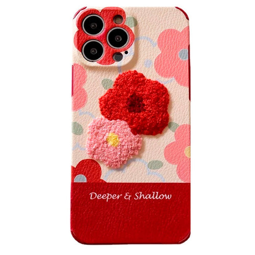 Boogzel Apparel Flower Embroidery iPhone Case