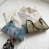 Boogzel Apparel Flower Oil Painting Baguette Bag, view 5