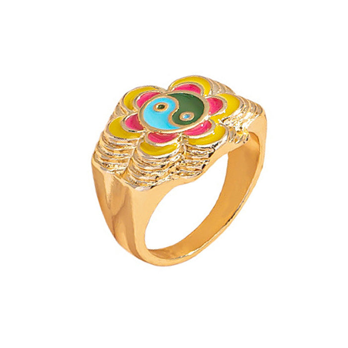 Boogzel Apparel Flower Yin Yang Ring