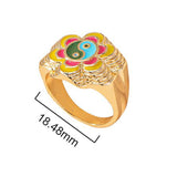 Boogzel Apparel Flower Yin Yang Ring, view 3