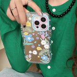 Boogzel Apparel Flowers Pattern IPhone Case With Holder, view 2