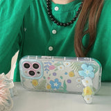 Boogzel Apparel Flowers Pattern IPhone Case With Holder, view 3