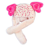Boogzel Apparel Fluffy Brain Hat with Heart Ears, view 4