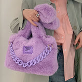 Boogzel Apparel Fluffy Chain Shoulder Bag, view 2