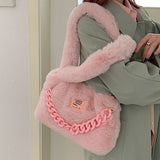 Boogzel Apparel Fluffy Chain Shoulder Bag, view 6