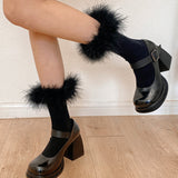 Boogzel Apparel Fluffy High Knee Socks, view 3