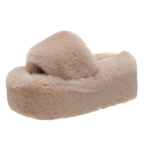 Boogzel Apparel Fluffy Platform Slippers
