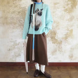 Boogzel Apparel Fluffy Siamese Cat Print Jumper, view 3