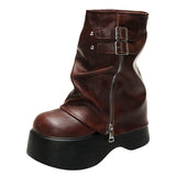 Boogzel Apparel Forbidden Girlfriend Double Buckle Boots, view 2
