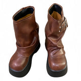 Boogzel Apparel Forbidden Girlfriend Double Buckle Boots, view 4