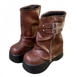Boogzel Apparel Forbidden Girlfriend Double Buckle Boots, view 5