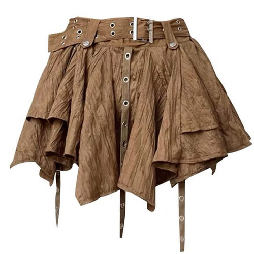 Boogzel Apparel Forest Fairy Mini Skirt in Brown