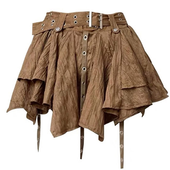 Boogzel Apparel Forest Fairy Mini Skirt in Brown