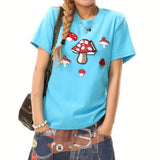 Boogzel Apparel Forest Fairy Mushroom Sequin T-Shirt, view 3