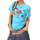 Boogzel Apparel Forest Fairy Mushroom Sequin T-Shirt, view 5