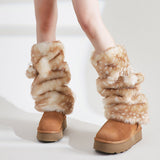 Boogzel Apparel Forest Fawn Fluffy Leg Warmers, view 2