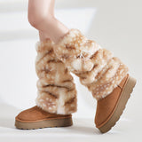 Boogzel Apparel Forest Fawn Fluffy Leg Warmers, view 3
