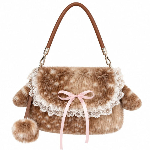 Boogzel Apparel Forest Fawn Fluffy Shoulder Bag