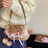 Boogzel Apparel Forest Fawn Fluffy Shoulder Bag, view 4