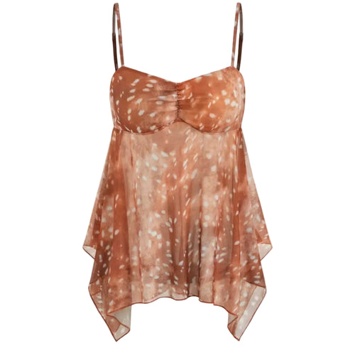 Boogzel Apparel Forest Fawn Print Mesh Top