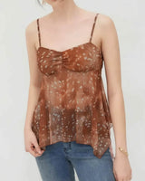 Boogzel Apparel Forest Fawn Print Mesh Top, view 3
