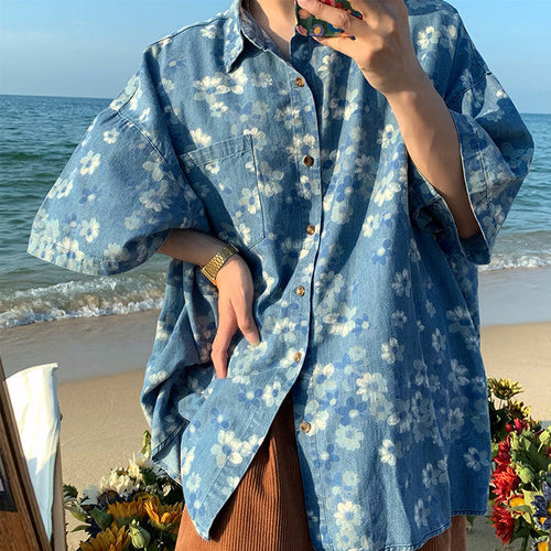 Boogzel Apparel Forget-me-Not Denim Shirt