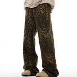 Boogzel Apparel Found Leopard Wide-Leg Jeans, view 2