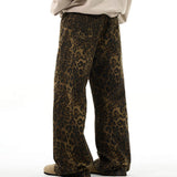 Boogzel Apparel Found Leopard Wide-Leg Jeans, view 4