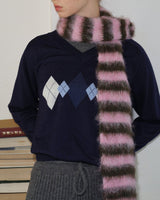 Boogzel Apparel Frazzled English Woman Striped Scarf, view 3