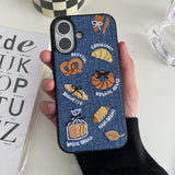 Boogzel Apparel French Bakery Denim iPhone Case, view 2